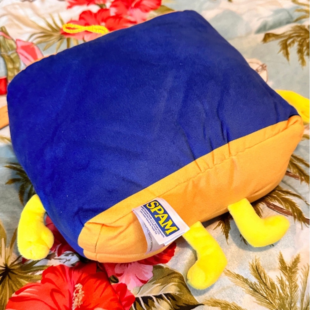 Spam Brand Burger Plush Pillow Fiesta Soft Food Mascot Blue Yellow - Picture 7 of 8